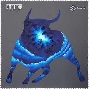 Салфетка для оптики "Бык" 20х20, голубая фото в интернет-магазине Смарт.ру